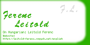 ferenc leitold business card